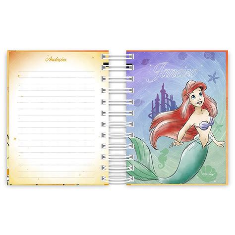 Agenda Di Ria Mini Princesas Spiral Pn Suprimentos Para