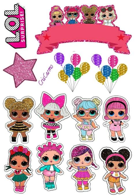 Lol Doll Cake Topper Printable