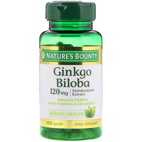 Nature S Bounty Ginkgo Biloba 120 Mg 100 Capsules