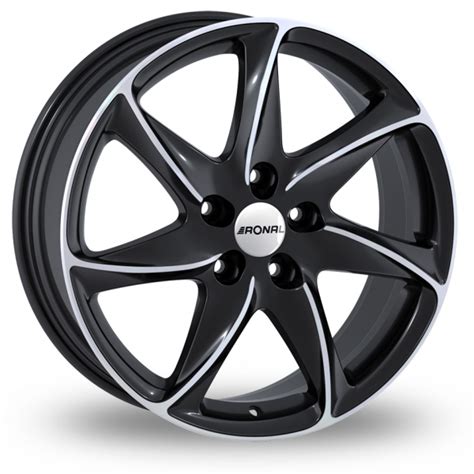 Ronal R Black Polished Alloy Wheels Wheelbase