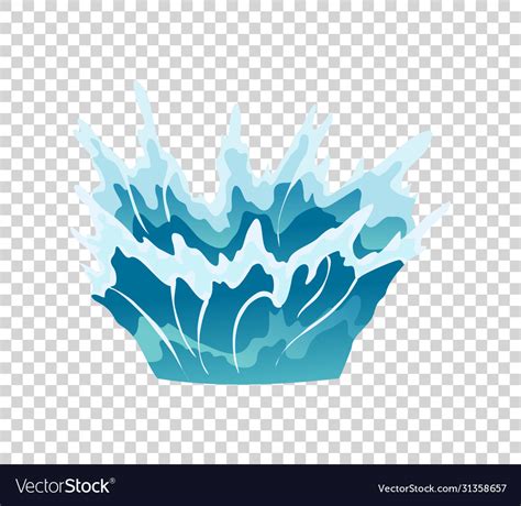 Frame water splash for game animation Royalty Free Vector