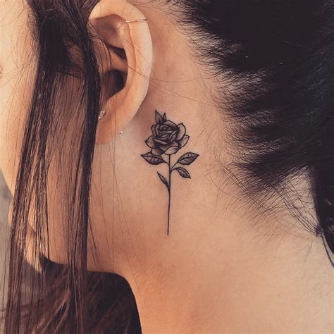 The Meaning Behind Rose Tattoo Behind Ear Designs