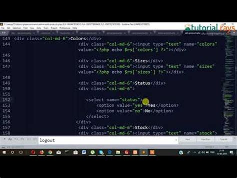 Learn PHP MySql E Commerce Website Development Part 14 Tutorial Rays