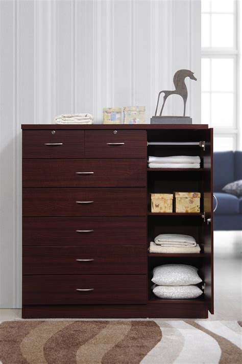 Hodedah 7 Drawer Jumbo Dresser Multiple Colors