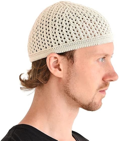 100 Cotton Skull Caps For Men Knit Kufi Hat For Muslim Prayer Women