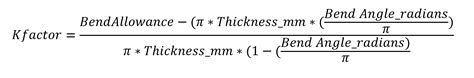 How To Calculate K Factor For Inventor Sheet Metal