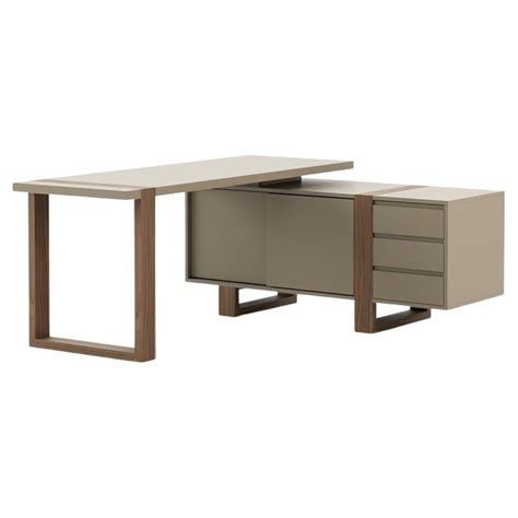 Custom L Shape Desk In Lacquer Or Wood With Drawers For Sale At Stdibs