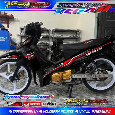 Jual STRIPING VARIASI YAMAHA VEGA R NEW STICKER LIST MOTOR VEGA R NEW