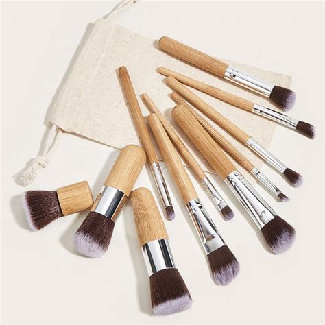 Bamboo Makeup Brush Set YBJ Cosmetic Packaging Manufacturer