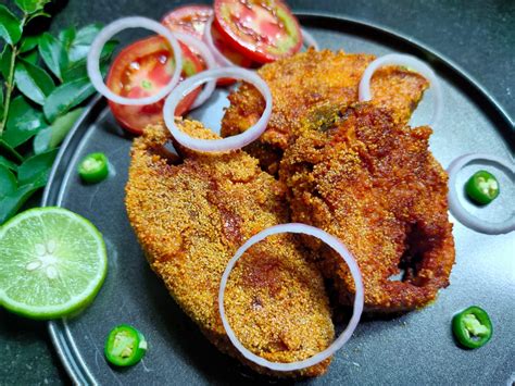 Anjal Fry | Mangalore Style King Fish Fry | Surmai Rava Fry