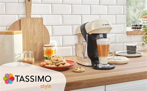 Bosch Machine à Café Tassimo Style Tas1107 Plus De 40 Boissons Chaudes Onetouch Cafétière à