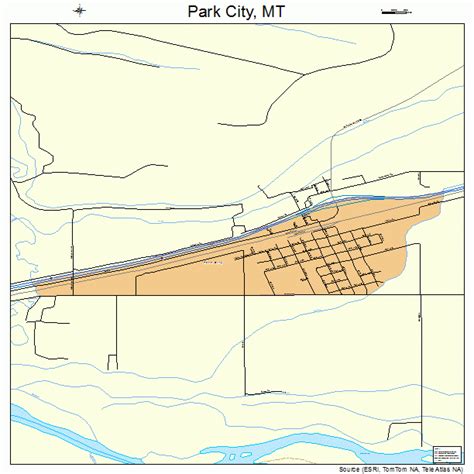 Park City Montana Street Map 3056575