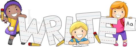 Group Of Children Writing Clipart | Letters Format pertaining to Group ...