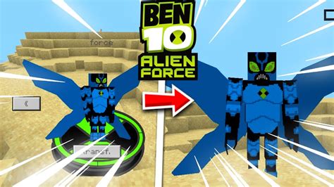 SAIU NOVA MELHOR DO MOD ADDON DE BEN 10 ALIEN FORCE PARA MINECRAFT PE