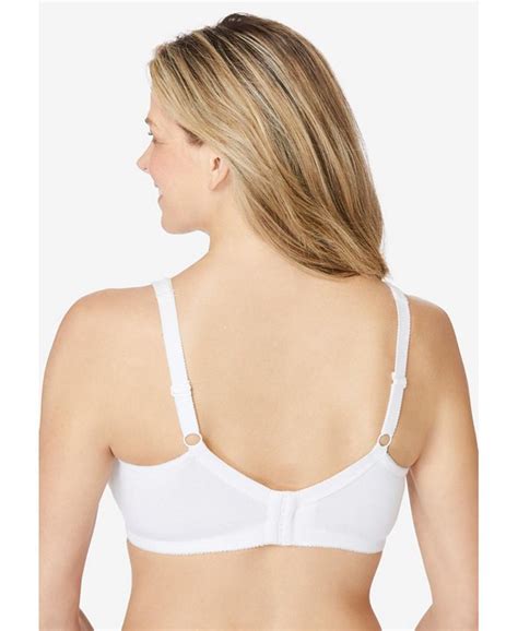 Comfort Choice Plus Size Cotton Back Close Wireless Bra Macys