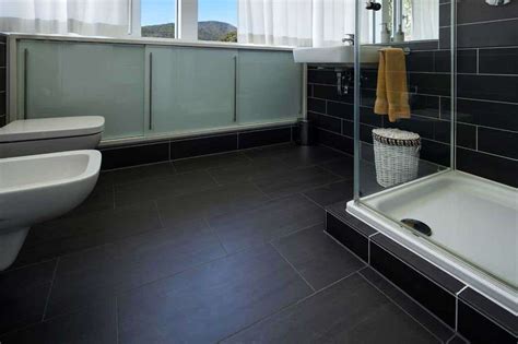 Black Bathroom Tile Floor – Rispa