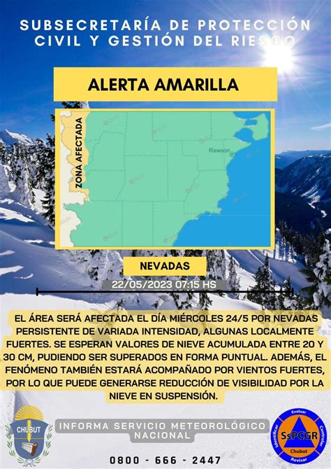 Alerta Amarilla Por Fuertes Nevadas En Chubut