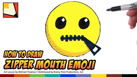 How To Draw Emojis Zipper Mouth Emoji Step By Step For Beginners Bp Youtube