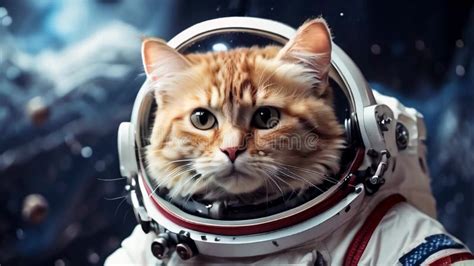 Feline Astronaut Exploring Outer Space A Cosmic Journey Beyond Earth