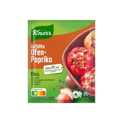 Knorr Fix Gef Llte Ofenpaprika G