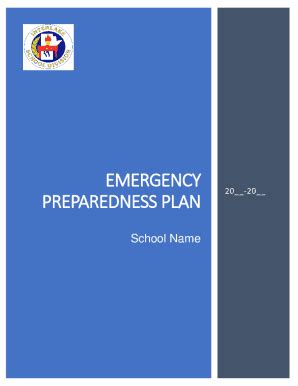 Fillable Online Emergency Preparedness Plan Fax Email Print Pdffiller