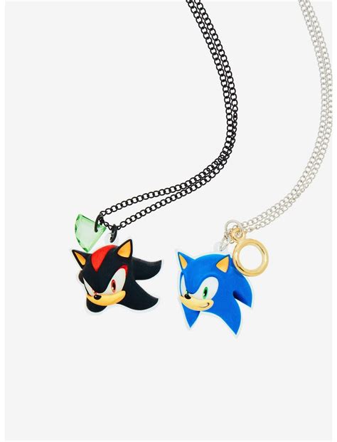 Sonic The Hedgehog Shadow And Sonic Items Best Friend Necklace Set Hot