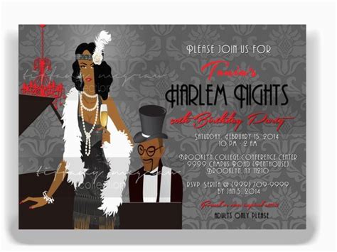 Harlem Nights Birthday Invitations Birthdaybuzz