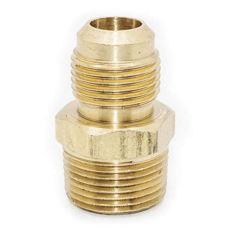 Thrifco 6948012 48 3 8 Inch X 1 8 Inch Brass Flare MIP Adapter