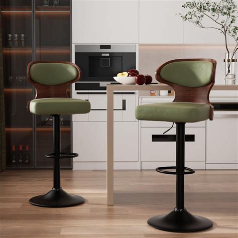 17 Stories Olivetti Swivel Upholstered Adjustable Height Counter Stool