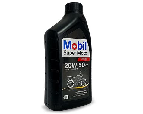 Oleo Mineral 1 Litro 4 Tempos 20W50 Mobil 2050 Lubrificante Super Moto