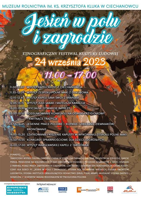 Jesień w polu i zagrodzie etnograficzny festiwal kultury ludowej 2023