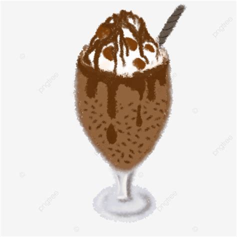 brownie milkshake illustration watercolor brownie milkshake