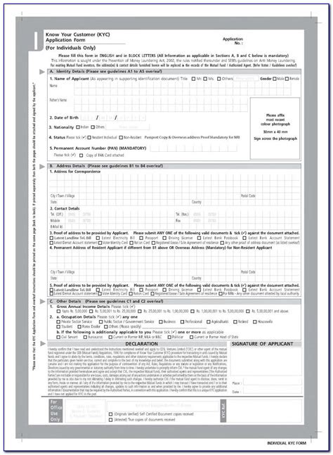 Know Your Customer Kyc Form