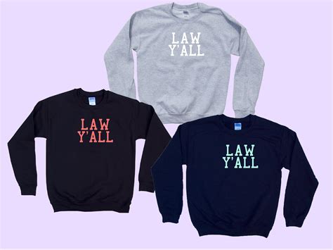 Law Yall Crewneck Sweatshirt Etsy