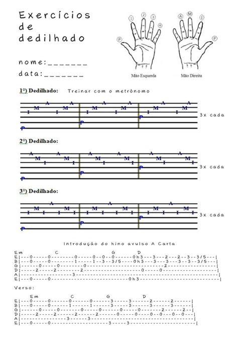Exerc Cio Dedilhado Viol O Aulas De Viol O Para Iniciantes Cifras