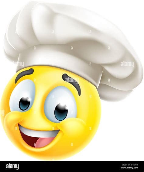 Chef Emoticon Cook Cartoon Face Stock Vector Image Art Alamy