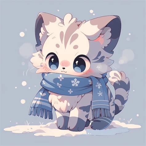 Premium AI Image | cute cat with winter