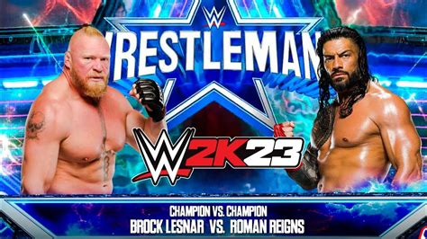 Wwe 2k23 Brock Lesnar Vs Roman Reigns Wwe Undisputed Championship