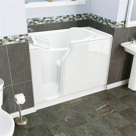 Safety Tubs 29.75-in x 51.5-in White Fiberglass Walk-In Whirlpool and ...