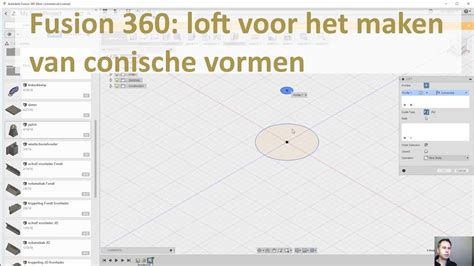 Fusion 360 Functie Loft Uitgelegd Youtube