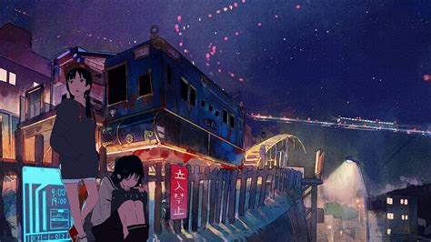 Anime Girl City Night Wallpapers - Top Free Anime Girl City Night ...