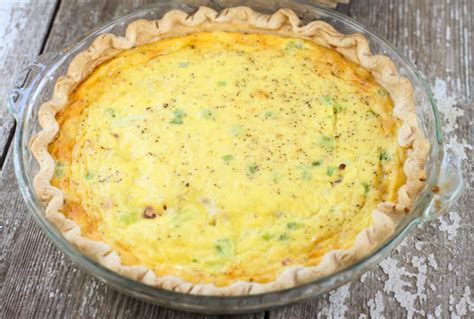 Ham and Cheese Quiche - The Farmwife Cooks