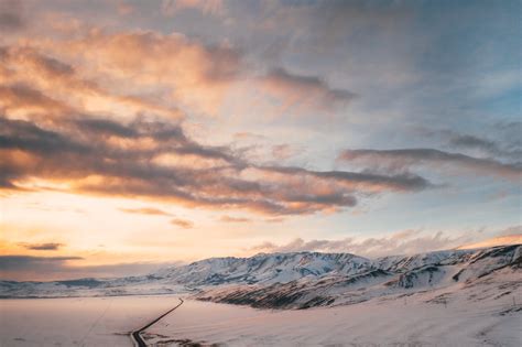 Aerial View of Snow Covered Mountains · Free Stock Photo