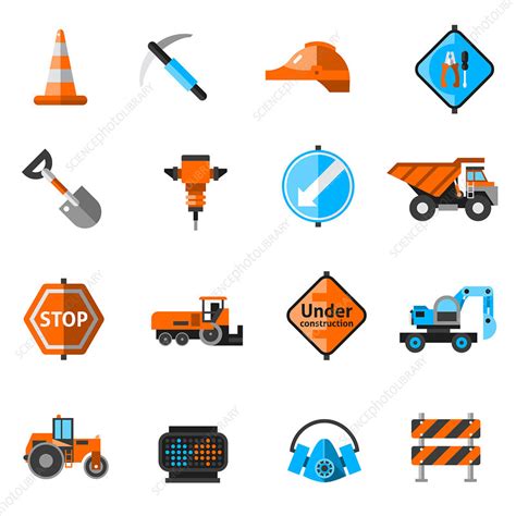 Roadwork Icons Illustration Stock Image F019 9595 Science Photo