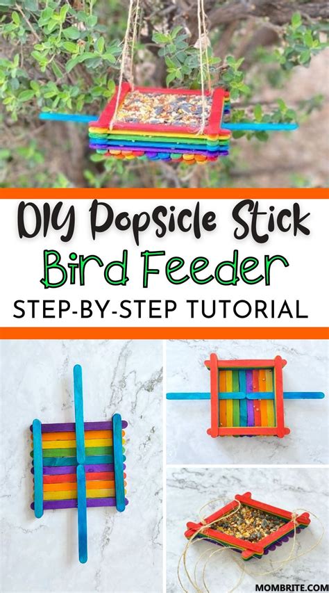 How To Make A Simple Diy Popsicle Stick Bird Feeder Camping Crafts