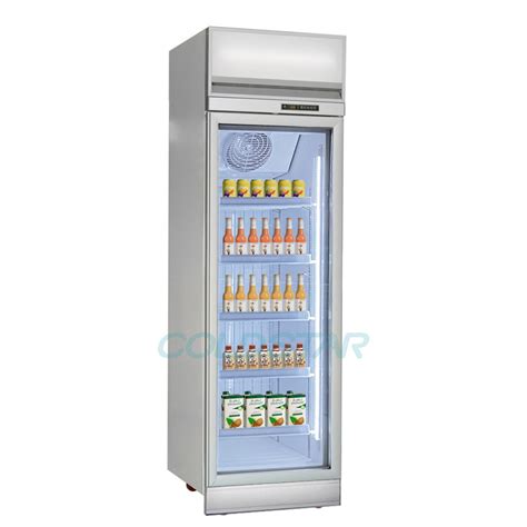 Single Door Refrigerator Commercial Vertical Glass Display Beverage Chiller China Refrigerator