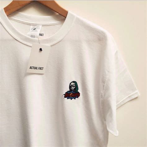 Mf Doom All Caps Embroidered Tshirt By Actual Fact Depop