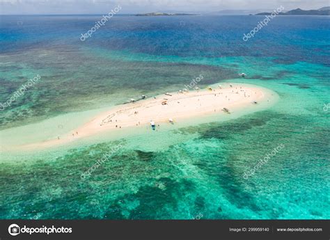 People Relax On A Tropical Island And Swim In The Lagoon Naked Island Siargao Tourists Came