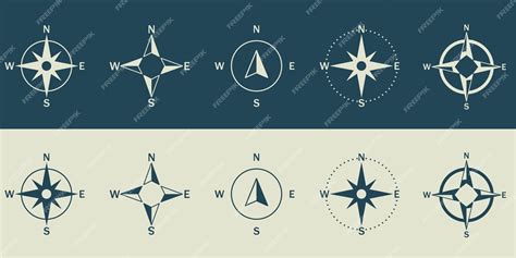 Premium Vector Vintage Compass Wind Rose Map Symbol Navigator