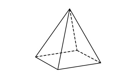 Which shape is the base of a square pyramid?